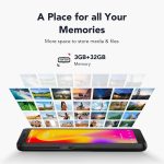 TCL A30 Unlocked Smartphone with 5.5" HD+ Display, 8MP Rear Camera, 32GB+3GB RAM, 3000mAh Battery, Android 11, Prime Black - Image 4